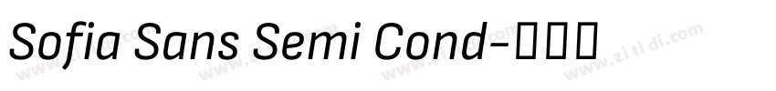 Sofia Sans Semi Cond字体转换